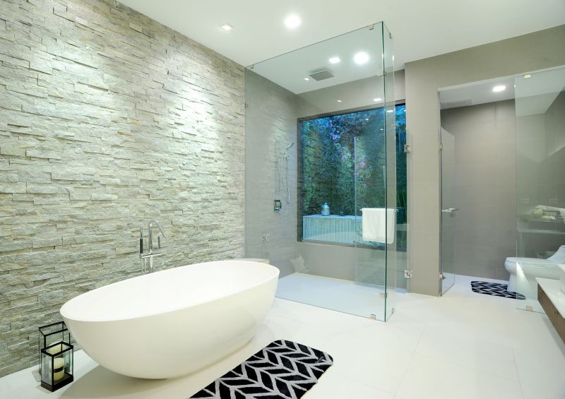 Freestanding Bathtub in a Spa-Inspired Setting